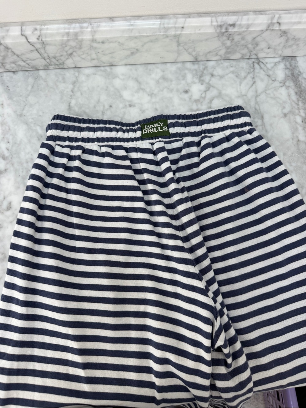 Daily Drills Navy and White Striped Lounge Pants